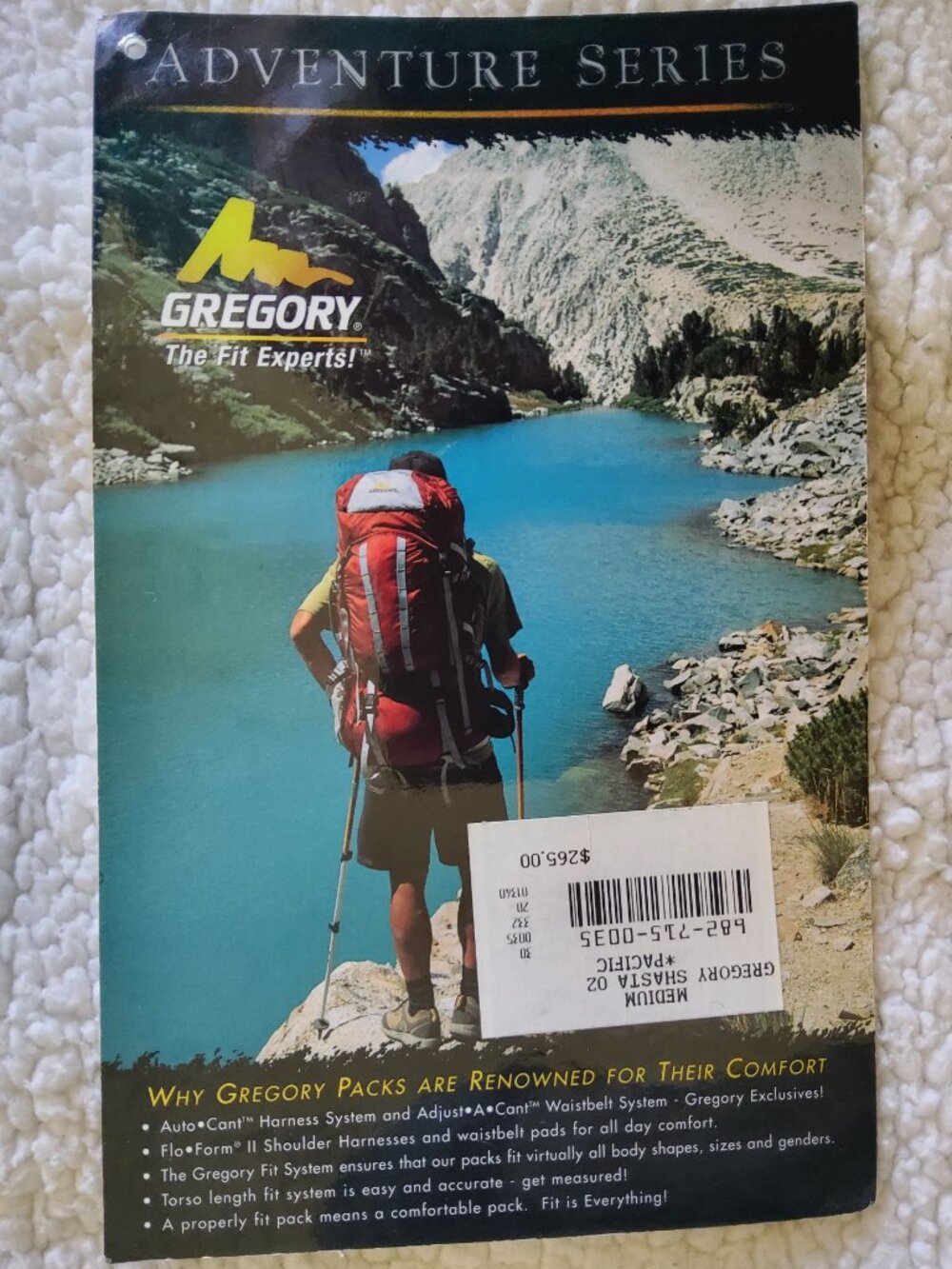 Gregory Shasta Internal Frame Hiking Backpack 82L Blue Gray Camping Expedition M - Picture 9 of 11